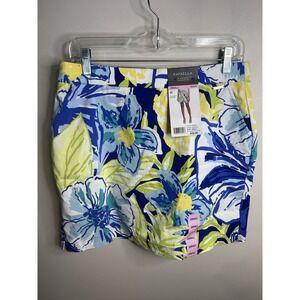 NWT Rafaella Stretch Skort With Pockets Women's Size Small Pineapple Beach